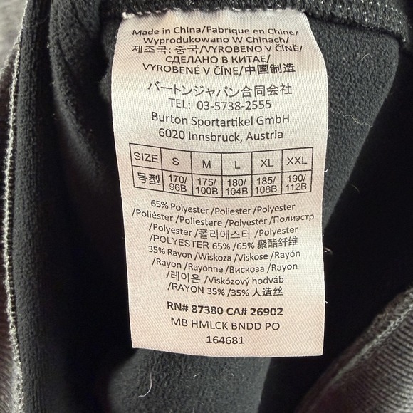 Burton Hoodie Mens Medium Gray Dryride Fleece Pullover Zipper Pocket Lined - Picture 7 of 14